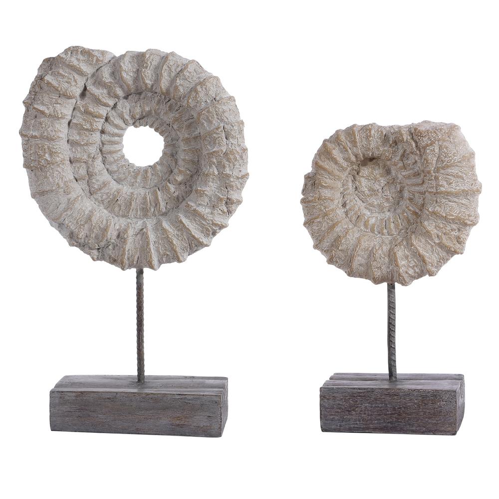 Safavieh Lena Ammonite Shell Table Decor (Set Of 2)